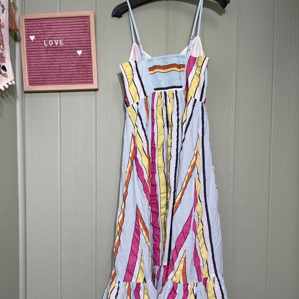 J. Crew Tiered midi dress in seersucker ribbons - Picture 9 of 10